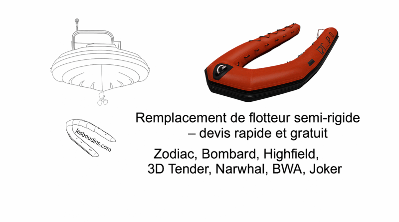 remplacer le texte par , Remplacement de flotteurs semi‑rigides – devis rapide et gratuit Zodiac, Bombard, Highfield, 3D Tender, Narwhal, BWA, Joker Boat