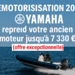 Profitez de l’Opération Remotorisation Yamaha 2026 : reprise de votre ancien moteur jusqu’à 7 330 €. Modernisez votre bateau, réduisez la consommation et gagnez en sécurité.