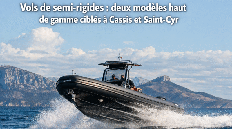 Vols de semi‑rigides : deux modèles haut de gamme ciblés à Cassis et Saint‑Cyr