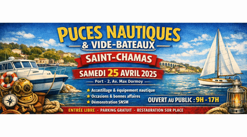 Saint‑Chamas : les puces nautiques et vide‑bateaux reviennent le 25 avril 2026